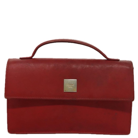 Céline Red Leather handbag - Picture 1 of 10